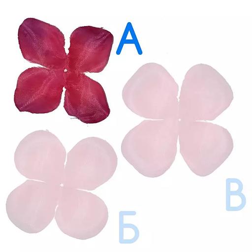 Заготовка для розы 190-3 Малиновая загнут. 4-кон. (x1) 10см 2165шт/кг фото 2