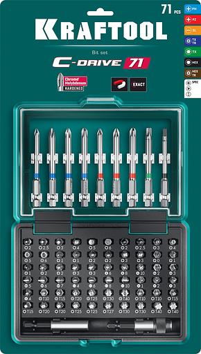 KRAFTOOL C-Drive 71, 71 шт, набор многофункциональных бит (26067-H71) фото 4