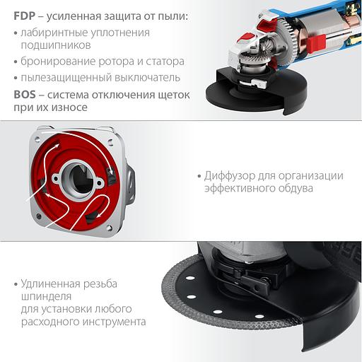 ЗУБР 1100 Вт, d125 мм, УШМ, регулировка оборотов, Профессионал (УШМ-П125-1100 Э) фото 6