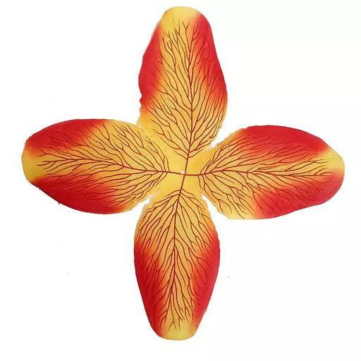 Заготовка для розы FC-132-B Жёлто-оранжевая прожилки 4-кон. (x1) 18,5см 670шт/кг фото 1