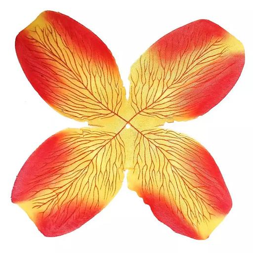 Заготовка для розы FC-132-B Жёлто-оранжевая прожилки 4-кон. (x1) 18,5см 670шт/кг фото 2