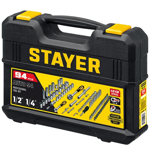 STAYER AUTO 94, 94 предм., (1/2″+1/4″), универсальный набор инструмента, Professional (27760-H94) фото 9