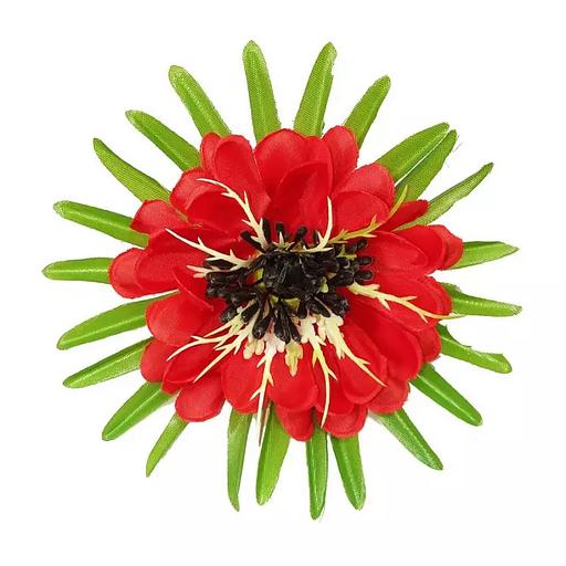 Головка астры Яник с листом 3сл 16см 381-л067-204-170Ч-177К-172 1/28 фото 3