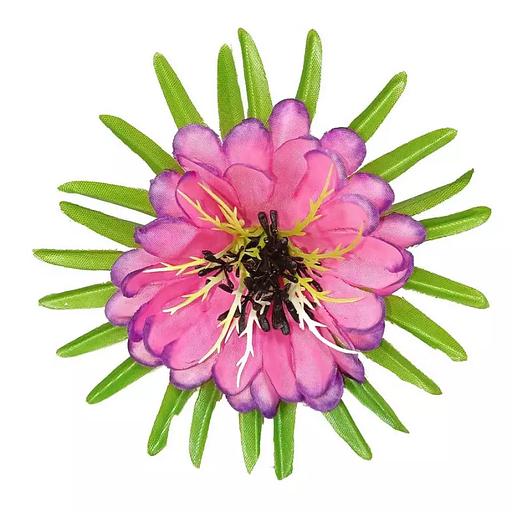 Головка астры Яник с листом 3сл 16см 381-л067-204-170Ч-177К-172 1/28 фото 4