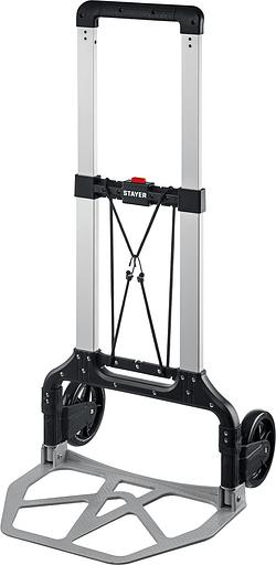 STAYER PROTruck, до 120 кг, из алюминиевого сплава, платформа 48.5 х 35 см, колеса d 16 см, вес 5 кг, складная хозяйственная тележка (38755-120) фото 1
