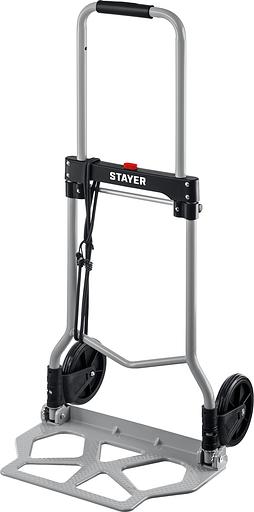 STAYER PROTruck, до 70кг, каркас и платформа из стали, платформа 42х28см, колеса d13 см, вес 4.1кг, складная хозяйственная тележка (38755-70) фото 1