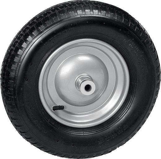 GRINDA WP-20, 4″х380мм, для тачек (арт. 422401, 422406, 422408), стальной диск, подшипник 20мм, пневматическое колесо для тачки, PROLine (422409) фото 1