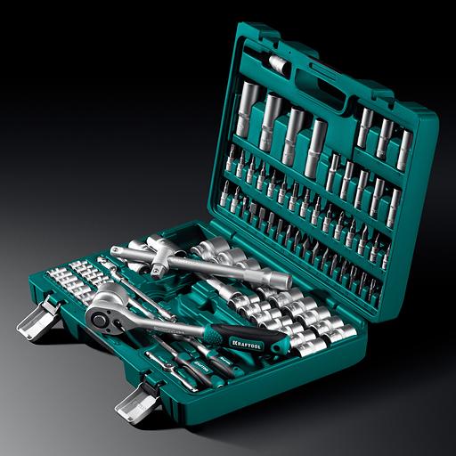 KRAFTOOL X-Drive 94, 94 предм., (1/2″+1/4″), универсальный набор инструмента (27883-H95) фото 5