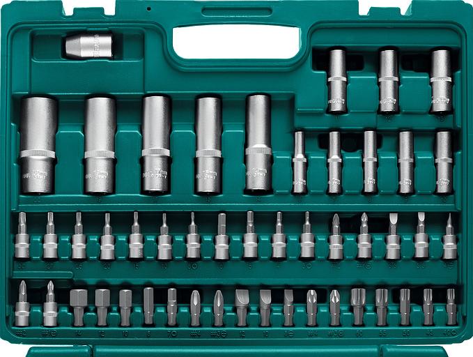 KRAFTOOL X-Drive 108, 108 предм., (1/2″+3/8″+1/4″), универсальный набор инструмента (27888-H108) фото 3