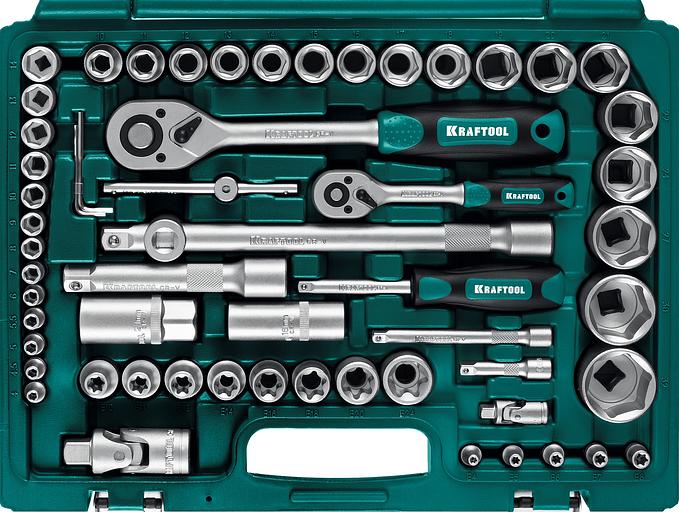 KRAFTOOL X-Drive 108, 108 предм., (1/2″+3/8″+1/4″), универсальный набор инструмента (27888-H108) фото 4