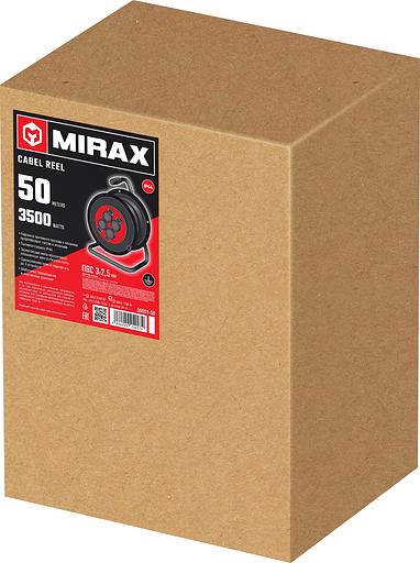 MIRAX ПВС, 3 х 2.5 мм2, 50 м, 3500 Вт, IP44, силовой удлинитель на катушке (55051-50) фото 6