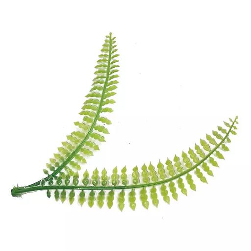 Добавка на ветку Папоротник двойной 167с зелёная 16,5см 640шт/кг фото 3
