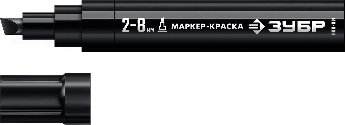 ЗУБР МК-800 черный, 2-8 мм клиновидный маркер-краска (06327-2) фото 1