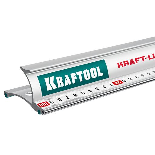 KRAFTOOL KRAFT-LINE, 1.0 м, усиленная алюминиевая линейка со стальной направляющей (34275-100) фото 9