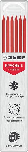 ЗУБР красные, d 2,8 мм, HB, 6 шт грифели для автоматического карандаша (06313-3) фото 1