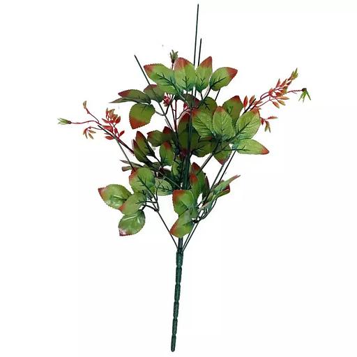 Подбукетник 11 голов 11 шестилистиков розы и 3 велюшки 56см 165-026/096 фото 2