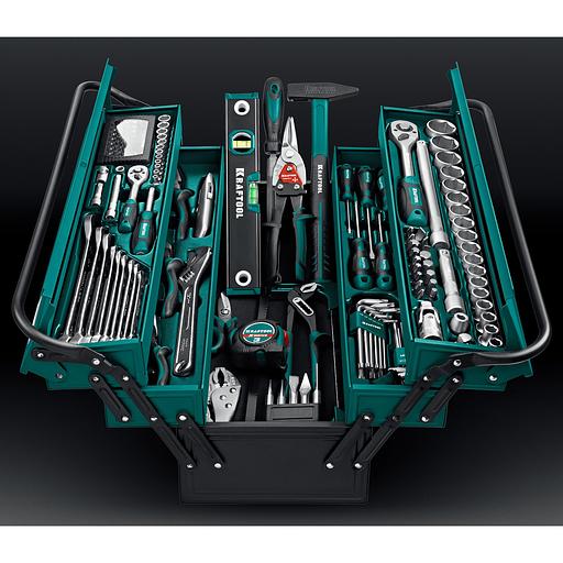 KRAFTOOL GRAND-152, 152 предм., (1/2″+1/4″), Универсальный набор инструмента (27978-H152) фото 8