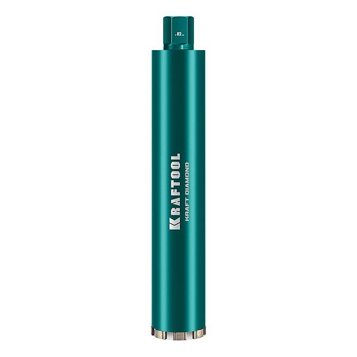 KRAFTOOL DIAMOND 82 мм (450 мм, 1 1/4″, лазерная сварка, сухое сверление с микроударом), алмазная коронка по железобетону (29825-082) фото 1