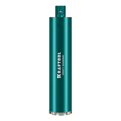 KRAFTOOL DIAMOND 102 мм (450 мм, 1 1/4″, лазерная сварка, сухое сверление с микроударом), алмазная коронка по железобетону (29825-102) фото 1
