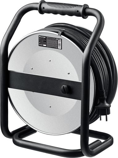 KRAFTOOL HEAVY DUTY 4.0, КГ 3х2.5 30м 4000Вт IP44, силовой удлинитель на стальной катушке (55086-30) фото 2