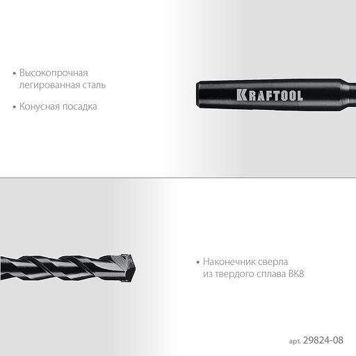 KRAFTOOL d 8 мм, Центрирующее сверло (29824-08) фото 3