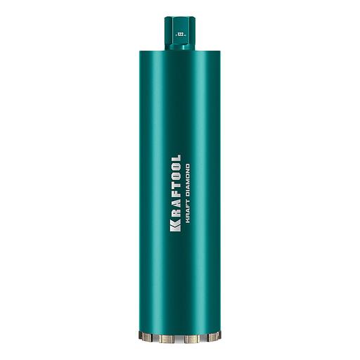 KRAFTOOL DIAMOND 122 мм (450 мм, 1 1/4″, лазерная сварка, сухое сверление с микроударом), алмазная коронка по железобетону (29825-122) фото 1