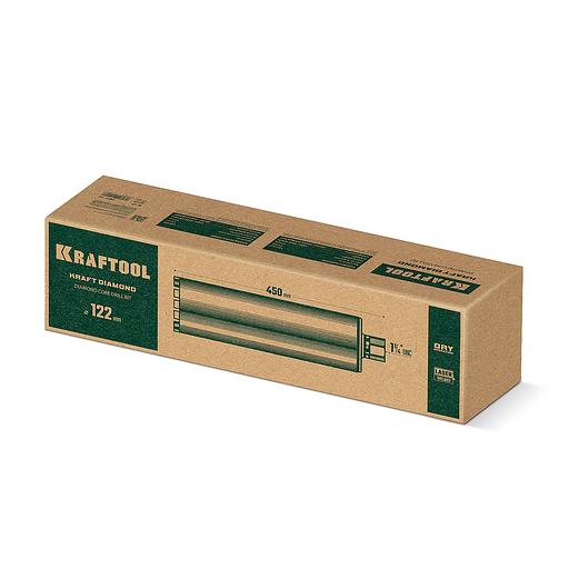 KRAFTOOL DIAMOND 122 мм (450 мм, 1 1/4″, лазерная сварка, сухое сверление с микроударом), алмазная коронка по железобетону (29825-122) фото 8