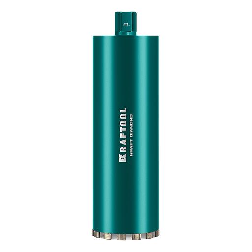 KRAFTOOL DIAMOND 152 мм (450 мм, 1 1/4″, лазерная сварка, сухое сверление с микроударом), алмазная коронка по железобетону (29825-152) фото 1