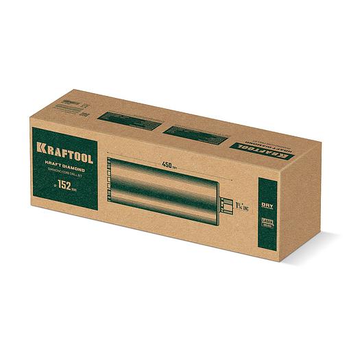 KRAFTOOL DIAMOND 152 мм (450 мм, 1 1/4″, лазерная сварка, сухое сверление с микроударом), алмазная коронка по железобетону (29825-152) фото 8