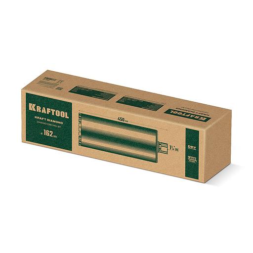 KRAFTOOL DIAMOND 162 мм (450 мм, 1 1/4″, лазерная сварка, сухое сверление с микроударом), алмазная коронка по железобетону (29825-162) фото 8