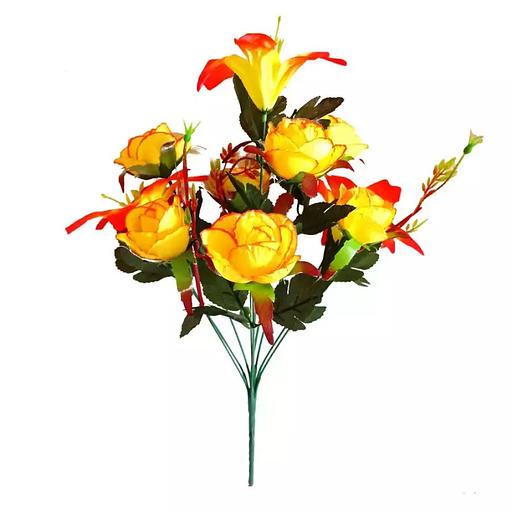 Букет лилий с розами 10 голов (3+7) 38см 215-511+549 фото 3