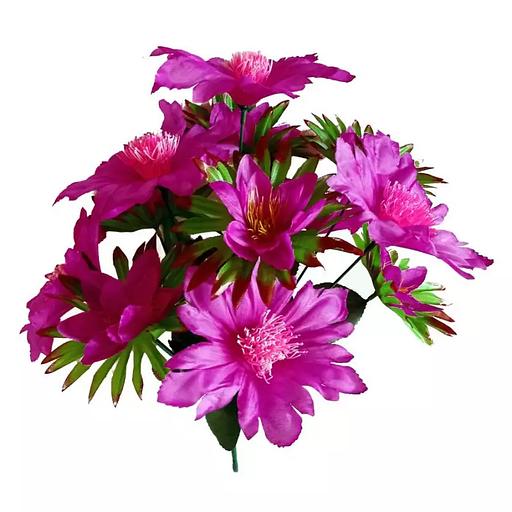 Букет георгинов с клематисом 12 голов (6+6) 38см 094-516+344 фото 1