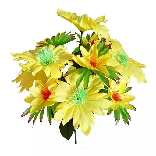 Букет георгинов с клематисом 12 голов (6+6) 38см 094-516+344 фото 3