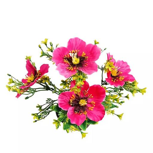 Цветы в горшке Полевые цветы с маками фото 1