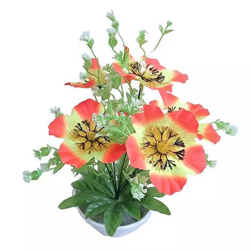 Цветы в горшке Полевые цветы с маками фото 5