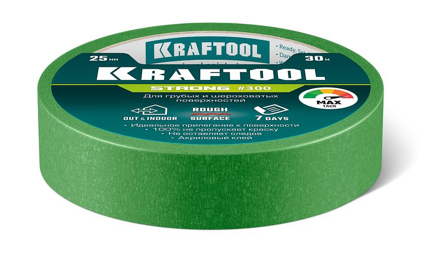 KRAFTOOL #300 Strong 25 мм х 30 м, для грубых и шероховатых поверхностей, малярная лента (12103-25) фото 6