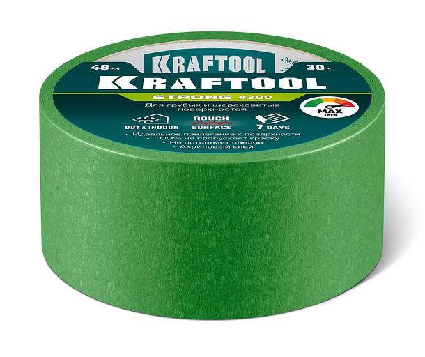 KRAFTOOL #300 Strong 48 мм х 30 м, для грубых и шероховатых поверхностей, малярная лента (12103-48) фото 6