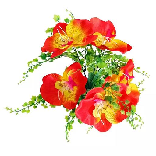 Цветы в горшке 5 орхидей с густой зеленью фото 2