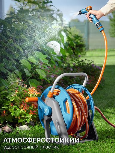GRINDA HRK-25, шланг 25м x 1/2″, поливочный набор 4 предмета, стальные опоры, катушка со шлангом в комплекте ProLine (428460) фото 5