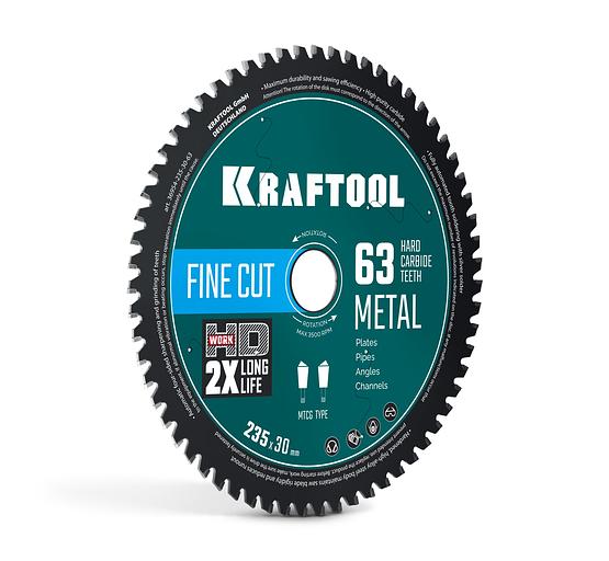 KRAFTOOL Metal Cut 235 х 30 мм, 63Т, диск пильный по металлу и стали (36954-235-30-63) фото 1