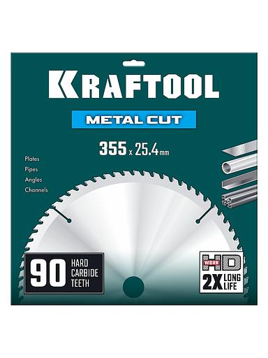 KRAFTOOL Metal Cut 355 х 25.4 мм, 90Т, диск пильный по металлу и стали (36954-355-25.4-90) фото 3