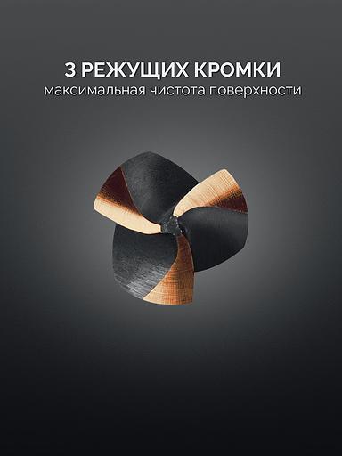 KRAFTOOL EXTREM, 6 шт (6.3, 8.3, 10.4, 12.4, 16.5, 20.5 мм), Z3, 90°, сталь M35, U-образная спираль, набор зенковок (29734-H6) фото 3
