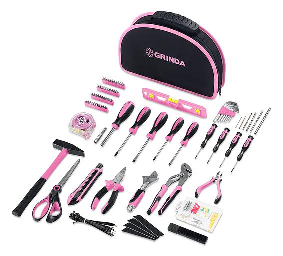 GRINDA Pink Tools 165 предм, универсальный набор инструмента (22109) фото 1