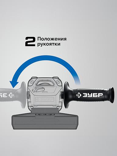 ЗУБР 1600 Вт, d125 мм, УШМ, регулировка оборотов, Профессионал (УШМ-П125-1600 эпст) фото 10