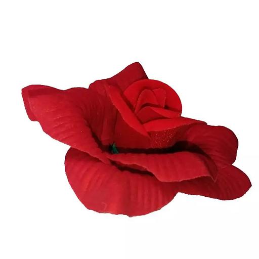 Головка розы барх. 3сл 11см Красная 1м315 фото 1