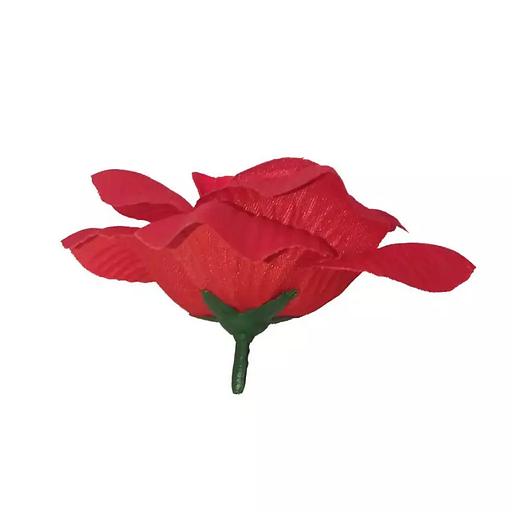 Головка розы барх. 3сл 11см Красная 1м315 фото 3