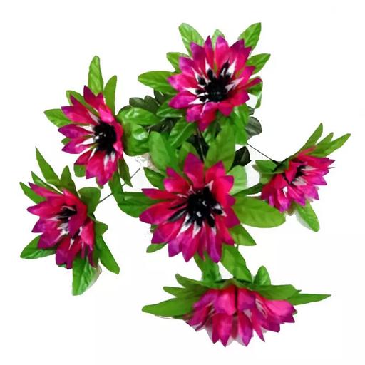 Букет с георгинами 7 голов 42см 386-620 фото 2