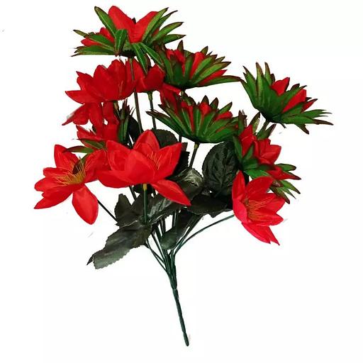 Цветочная композиция с георгинами 12 голов (6+6) 38см 094-315+516 фото 3