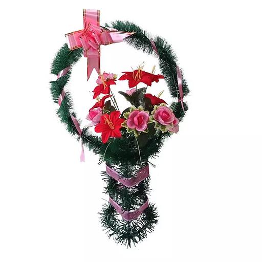 Рит-ная корзина Басха (колокольчики,розы) ф262-р100-Бнт-Лнт-н19-г484-г614 85см фото 1