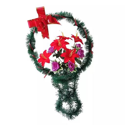 Рит-ная корзина Басха (колокольчики,розы) ф262-р100-Бнт-Лнт-н19-г484-г614 85см фото 2